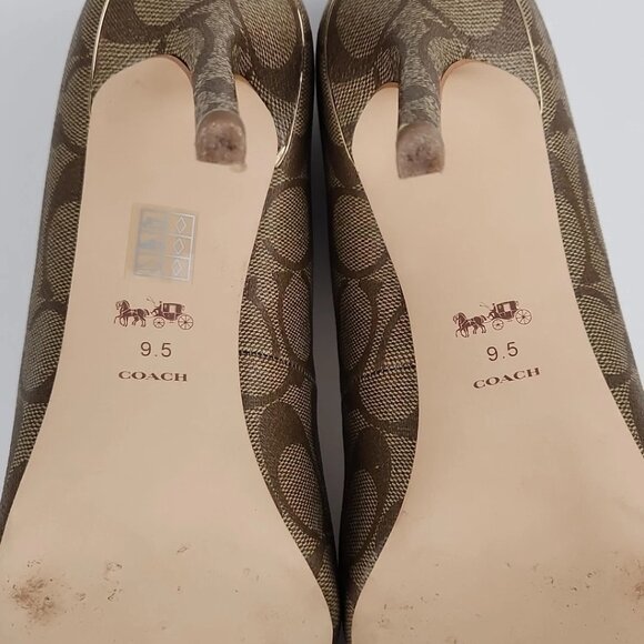 COACH Samantha Signature C Monogram Stiletto Heels - Picture 5 of 6